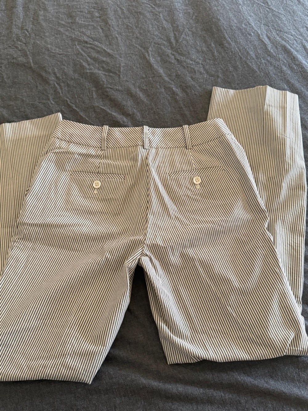 Talbots Heritage Navy and White Pinstripe Cotton Pants size 2P New with tags
